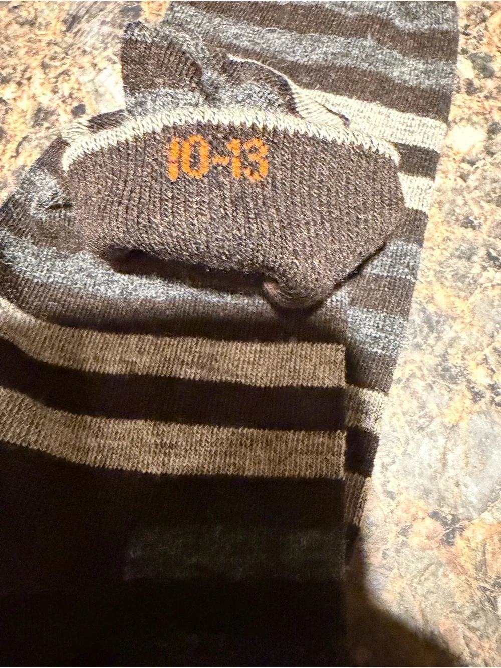 Cabot & Sons Men’s Striped Black & Tan Crew Socks